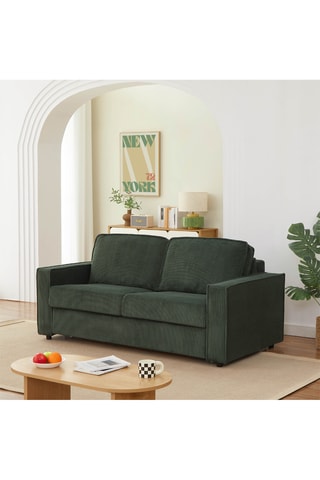 Canapé convertible  Roya -  Vert foncé - 3 places - En polyester