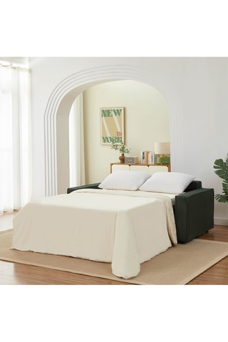 Canapé convertible  Roya -  Vert foncé - 3 places - En polyester
