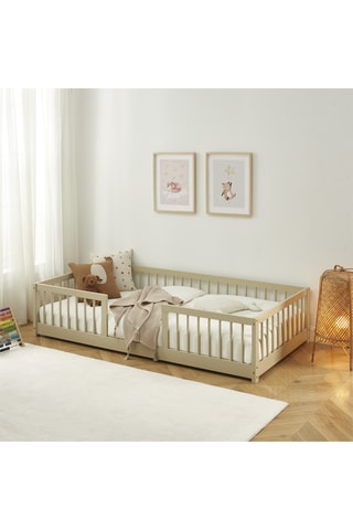 Lit enfant en pin massif avec sommier  Eden -  Couchage 90 x 190 cm