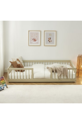 Lit enfant en pin massif avec sommier  Eden -  Couchage 90 x 190 cm