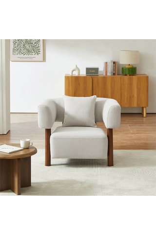 Fauteuil  Brazza -  Beige -  En polyester