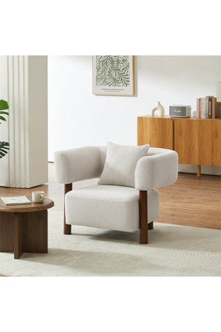 Fauteuil  Brazza -  Beige -  En polyester