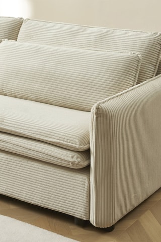 Canapé convertible  Cibola -  Beige - 3 places - En tissu velours côtelé