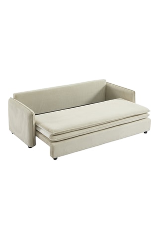 Canapé convertible  Cibola -  Beige - 3 places - En tissu velours côtelé