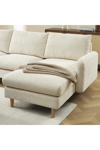 Canapé d'angle réversible  Caliba -  Beige - 4 places - En polyester