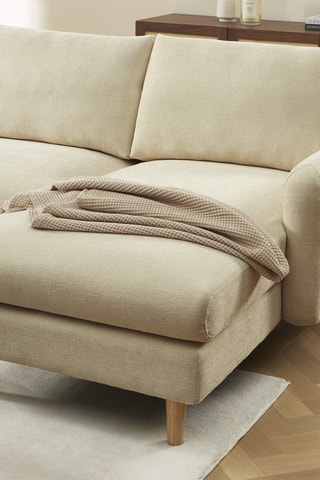 Canapé d'angle réversible Caliba -  Taupe - 4 places - En polyester