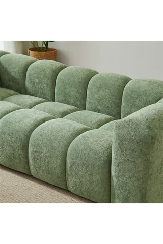 Canapé en bois massif  Tasta -  Vert d’eau - 3 places - En tissu