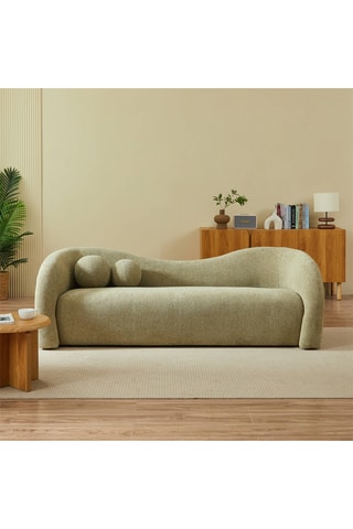 Canapé  en bois massif Bacala -  Kaki - 3 places - En polyester