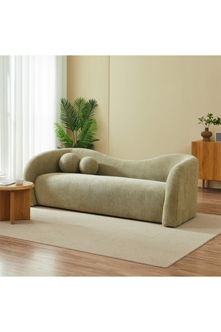 Canapé  en bois massif Bacala -  Kaki - 3 places - En polyester