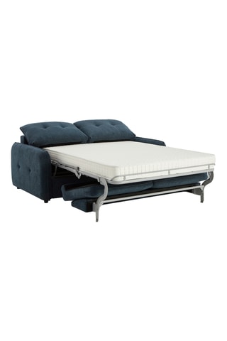 Canapé convertible en bois Impa -  Bleu canard - 3 places - En polyester