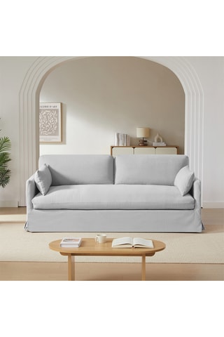 Canapé Jatoba -  Gris - 3 places - En lin et polyester