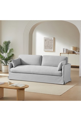 Canapé Jatoba -  Gris - 3 places - En lin et polyester