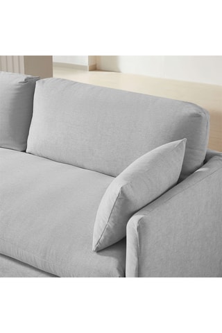 Canapé Jatoba -  Gris - 3 places - En lin et polyester