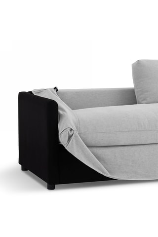 Canapé Jatoba -  Gris - 3 places - En lin et polyester