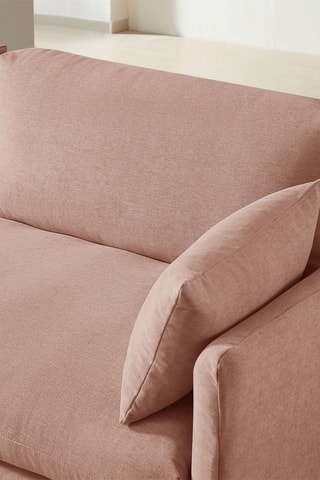 Canapé  Jatoba -  Vieux rose - 3 places - En lin