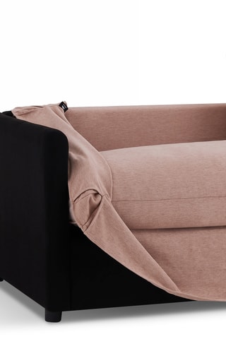 Canapé  Jatoba -  Vieux rose - 3 places - En lin