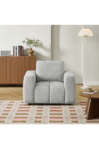 Fauteuil  en bois Kerea -  Gris clair - En polyester