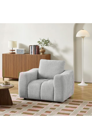 Fauteuil  en bois Kerea -  Gris clair - En polyester