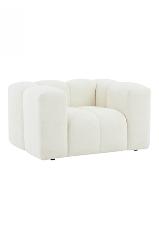 Fauteuil  en bois Tasta -  Beige - En tissu