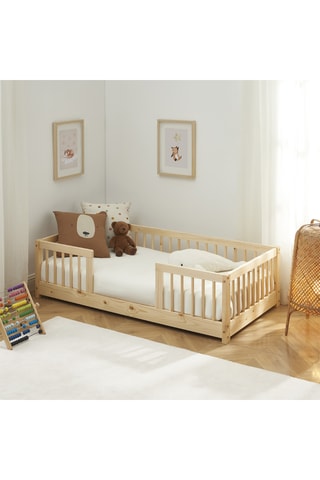 Lit enfant en pin massif avec sommier  Eden -  Couchage 70 x 140 cm