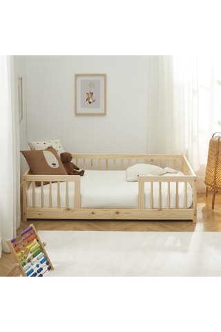 Lit enfant en pin massif avec sommier  Eden -  Couchage 70 x 140 cm