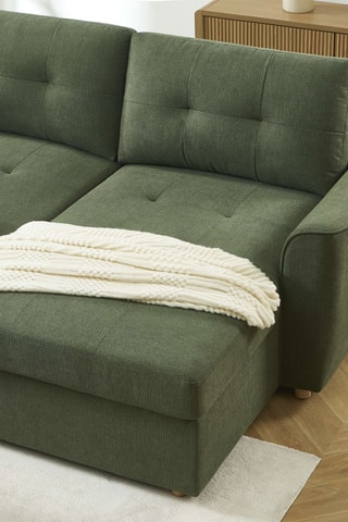 Canapé d'angle convertible  Tamara -  Vert foncé - 4 places - En polyester