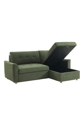 Canapé d'angle convertible  Tamara -  Vert foncé - 4 places - En polyester