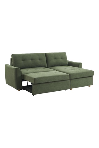 Canapé d'angle convertible  Tamara -  Vert foncé - 4 places - En polyester