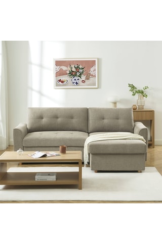 Canapé d'angle convertible  Tamara -  Gris - 4 places - En polyester