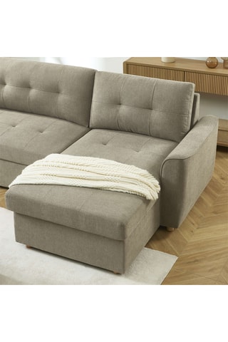 Canapé d'angle convertible  Tamara -  Gris - 4 places - En polyester