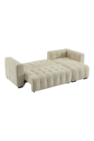 Canapé d’angle convertible  Levia -  Taupe - 4 places - En tissu