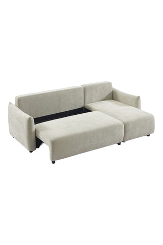 Canapé d'angle convertible  Nemea -  Beige - 4 places - En polyester