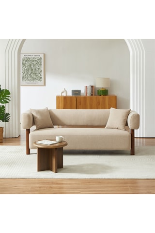 Canapé  Brazza -  Beige - 3 places - En polyester