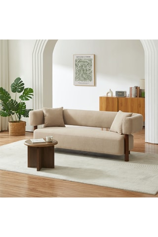 Canapé  Brazza -  Beige - 3 places - En polyester