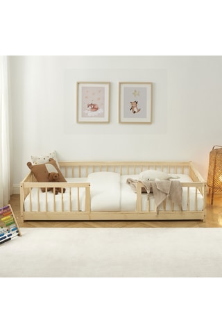 Lit enfant en pin massif avec sommier  Eden -  Couchage 90 x 190 cm