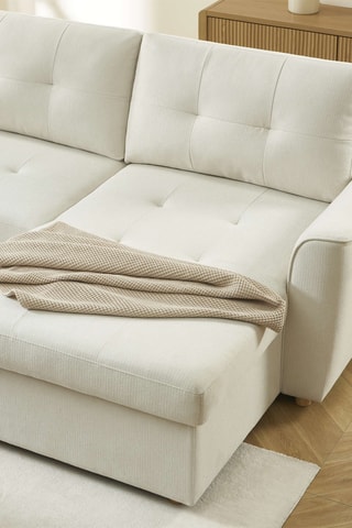 Canapé d'angle convertible  Tamara -  Beige - 4 places - En polyester