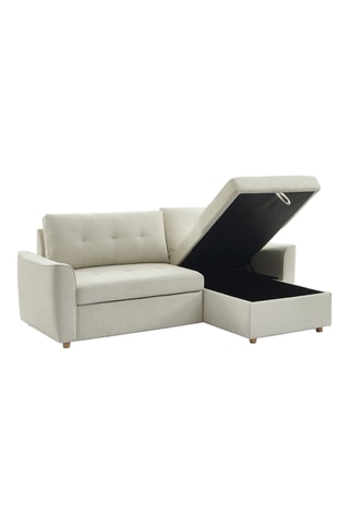 Canapé d'angle convertible  Tamara -  Beige - 4 places - En polyester