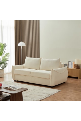 Canapé convertible  Palla -  Beige - 3 places - En polyester