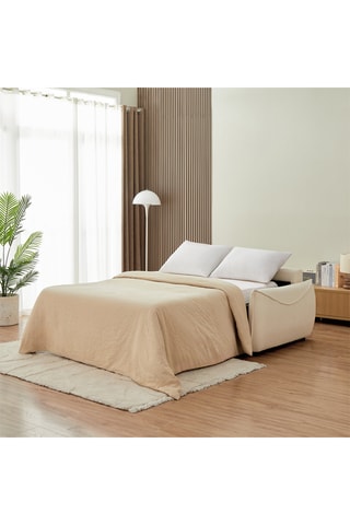 Canapé convertible  Palla -  Beige - 3 places - En polyester
