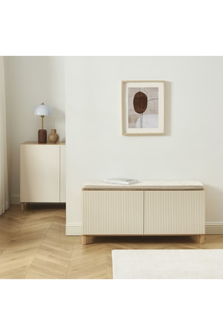 Meuble à chaussures - 2 abattants Orca -  112 x 54,5 x 35 cm