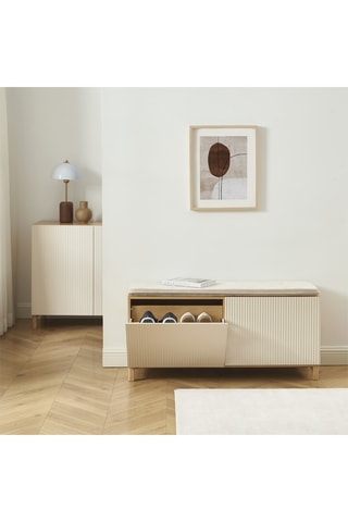 Meuble à chaussures - 2 abattants Orca -  112 x 54,5 x 35 cm