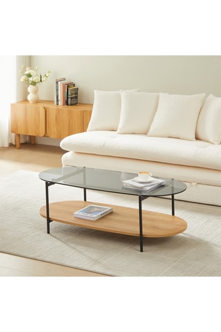 Table basse  en verre Costa -  120 x 40 x 55 cm