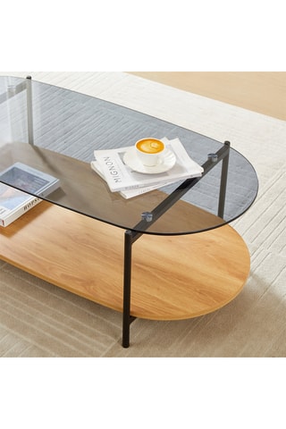 Table basse  en verre Costa -  120 x 40 x 55 cm