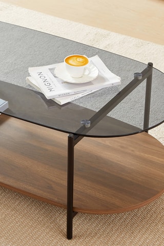 Table basse en verre Costa -  120 x 40 x 55 cm