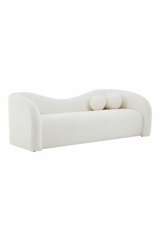 Canapé en bois massif Bacala -  Beige - 3 places - En polyester