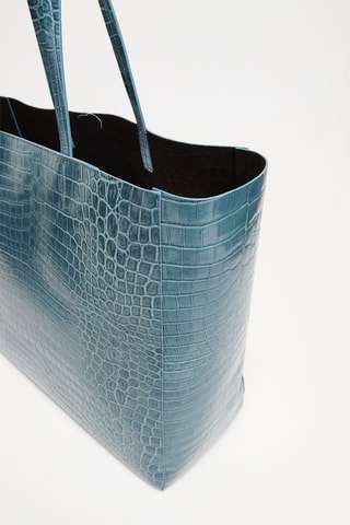 Leren Handtas - Petrolblauw