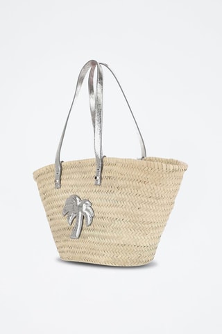 Shopper - Beige en zilverkleurig