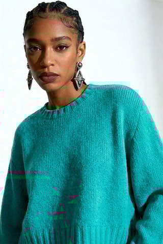 Wollen Trui - Turquoise