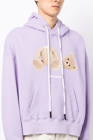 Wollen Sweater met Capuchon - Lichtpaars