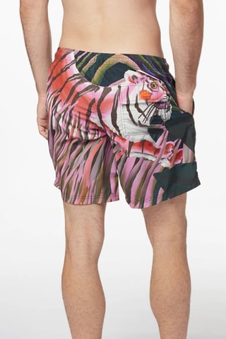 Bañador corto - Negro y rosa